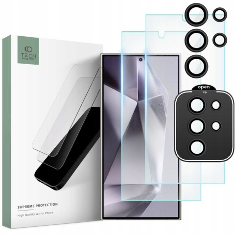 Szkło hartowane Samsung Galaxy S24 Ultra TECH-PROTECT 2szt + szkła aparatów Szkło hartowane Samsung Galaxy S24 Ultra TECH-PROTECT 2szt + szkła aparatów