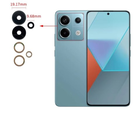 Szkło aparatu Xiaomi Note 13 Pro 4G szkiełko osłona obiektywów wklejka Szkło aparatu Xiaomi Note 13 Pro 4G szkiełko osłona obiektywów wklejka