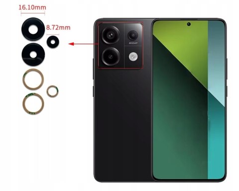 Szkło aparatu szkiełko osłona obiektywów wklejka Xiaomi Note 13 Pro 5G Szkło aparatu szkiełko osłona obiektywów wklejka Xiaomi Note 13 Pro 5G