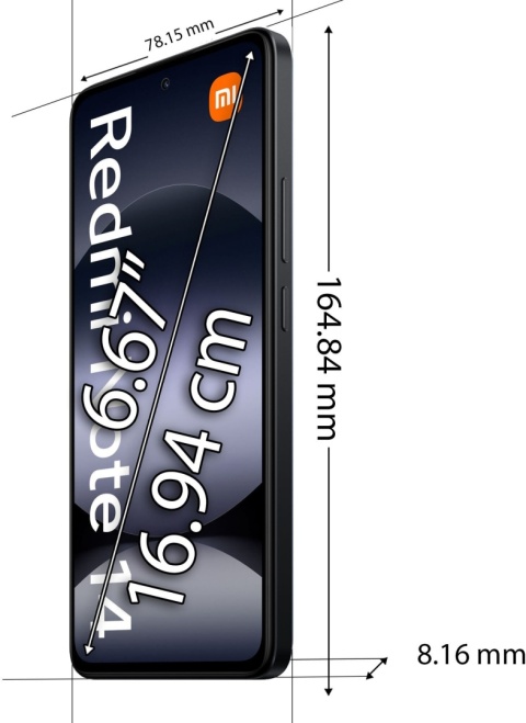 Smartfon Xiaomi Redmi Note 14 6/128GB 6.67" 120Hz – Czarny