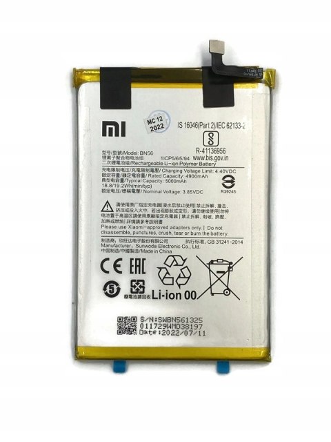 ORYGINALNA BATERIA BN56 XIAOMI REDMI 9A 9C ORYGINALNA BATERIA BN56 XIAOMI REDMI 9A 9C