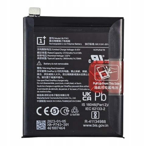 Nowa oryginalna bateria OnePlus 7T BLP743 3800 mAh w opakowaniu serwisowym Service Pack Nowa oryginalna bateria OnePlus 7T BLP743 3800 mAh w opakowaniu serwisowym Service Pack
