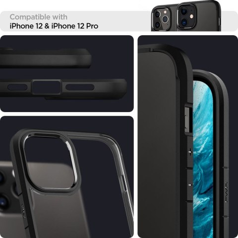 Etui Spigen ULTRA HYBRID IPHONE 12 12 PRO BLACK Etui Spigen ULTRA HYBRID IPHONE 12 12 PRO BLACK