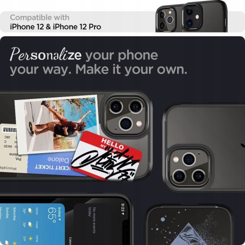 Etui Spigen ULTRA HYBRID IPHONE 12 12 PRO BLACK Etui Spigen ULTRA HYBRID IPHONE 12 12 PRO BLACK