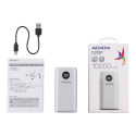 Powerbank ADATA P10000QCD 10000mAh biały z wyświetlaczem