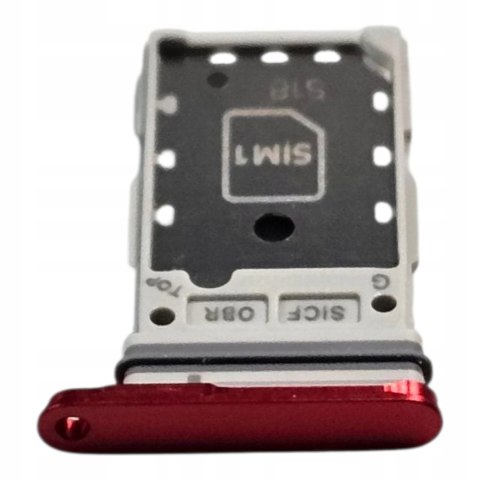 Tacka SIM Samsung Galaxy S25 / S25 Plus Oryginalna Szufladka Czerwona