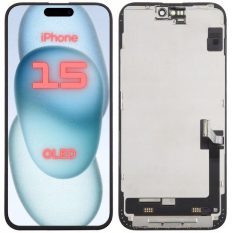 Wyświetlacz OLED Apple iPhone 15 Gratis narzędzia i wklejka LCD Ekran ramka